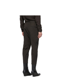 Rick Owens Brown Cropped Astaires Trousers