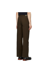 Gucci Brown Flared Washed Trousers