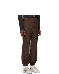 Gucci Brown Fluid Drill Trousers
