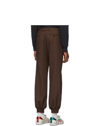 Gucci Brown Fluid Drill Trousers
