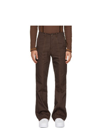 Phlemuns Brown Mid Flare Trousers