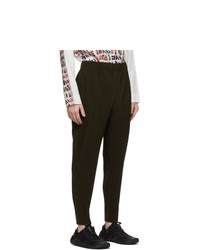 Homme Plissé Issey Miyake Brown Pleats Bottoms 3 Tapered Trousers