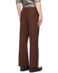 Needles Brown Polyester Trousers