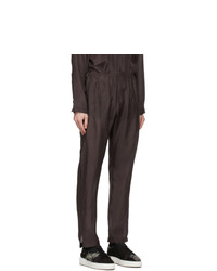 By Walid Brown Silk Leo Legging Trousers