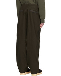 Mhl By Margaret Howell Brown Straight Leg Trousers
