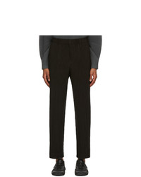 Homme Plissé Issey Miyake Brown Tailored Straight Pleats 1 Trousers