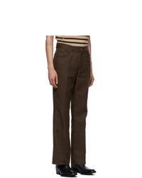 Second/Layer Brown Valluco Flare Trousers