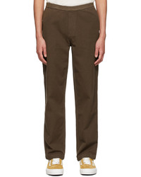 Brain Dead Brown Washed Velcro Trousers
