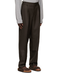 Another Aspect Brown Wool Trousers
