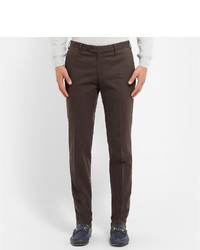 Canali Brushed Cotton Blend Chinos