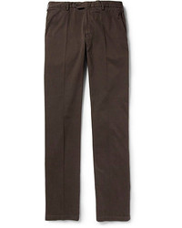 Canali Brushed Cotton Blend Chinos