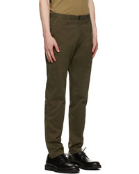 Ps By Paul Smith Khaki Tapered Chino Trousers