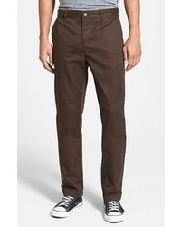 Obey Good Times Slim Fit Twill Chinos Olive Brown 34, $73 | Nordstrom ...