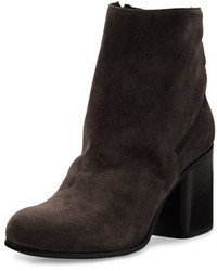 Dark Brown Chunky Ankle Boots