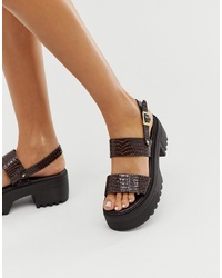 croc chunky sandals