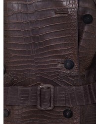 Hermès Vintage Hermes Brown Crocodile Coat