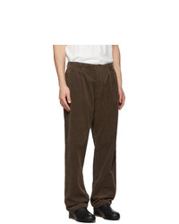 Blue Blue Japan Brown Corduroy One Tuck Baggy Trousers