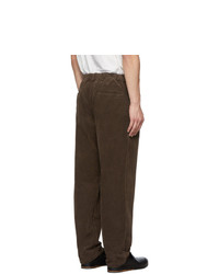 Blue Blue Japan Brown Corduroy One Tuck Baggy Trousers