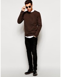 Asos Brand Merino Crew Neck Sweater