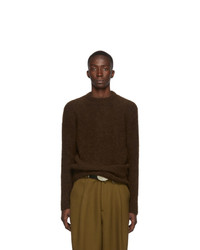 Lemaire Brown Alpaca Brushed Hairy Sweater