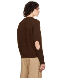 SAGE NATION Brown Cutout Sweater