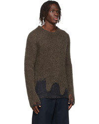 Maison Margiela Brown Mohair Oversized Sweater