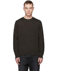 Theory Brown Wool Crewneck Sweater