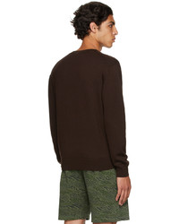 Kenzo Brown Wool Tiger Crest Sweater