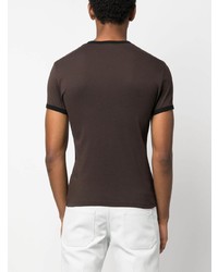 Courrèges Bumpy Contrast Cotton T Shirt