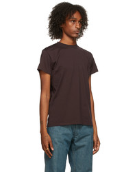 Maison Margiela Burgundy Cotton T Shirt