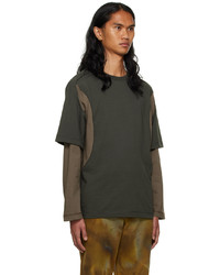 AFFXWRKS Gray Brown Dual Sleeve T Shirt