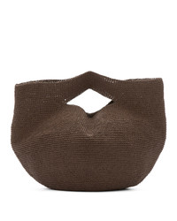 Dark Brown Crochet Tote Bag