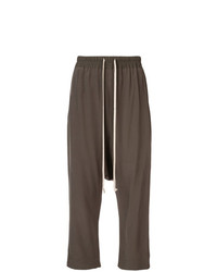 Rick Owens Drop Crotch Cropped Trousers