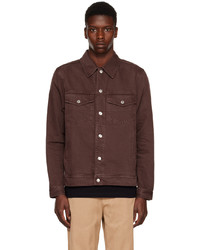 Dark Brown Denim Jackets for Men | Lookastic