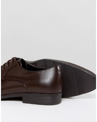 Asos Derby Shoes In Brown
