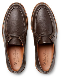 Loro Piana Dover Walk Textured Leather Derby Shoes