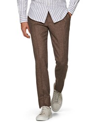 Suitsupply Brentwood Pleated Tweed Wool Dress Pants
