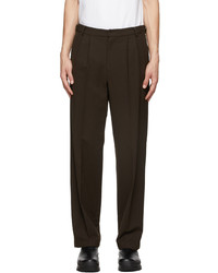 LE17SEPTEMBRE Brown Side Adjustable Two Pleat Trousers