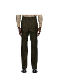 Uniforme Paris Brown Wide Pleated Trousers