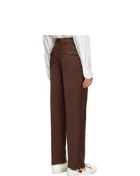 Valentino Brown Wool And Mohair Trousers