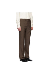 Lemaire Brown Wool Suit Trousers