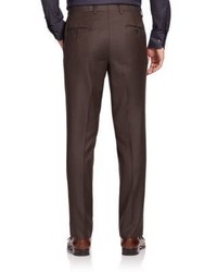 Saks Fifth Avenue Collection Wool Flat Front Pants