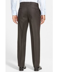 Ted Baker London Columbus Flat Front Solid Wool Trousers