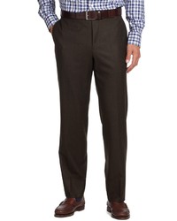 Brooks Brothers Fitzgerald Fit Plain Front Flannel Dress Trousers