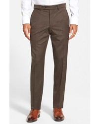 Ted Baker London Franklin Flat Front Wool Blend Trousers