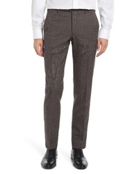 Zanella Parker Check Wool Pants In Dk Brown At Nordstrom