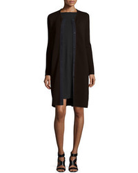 Eileen Fisher Long Sleeve A Line Dress Coffee Plus Size