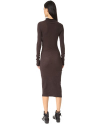 Enza Costa Ruched Long Sleeve Dress