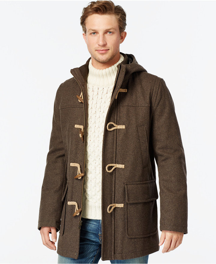 Tommy Hilfiger Wool Blend Melton Toggle Coat, $275 | Macy's | Lookastic