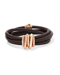 de GRISOGONO Allegra Leather 18 Karat Gold And Diamond Bracelet